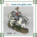 polyresin armor knight ride on horse